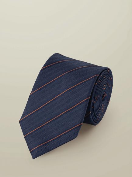 Charles Tyrwhitt Silk Stripe Tie, Navy, Navy