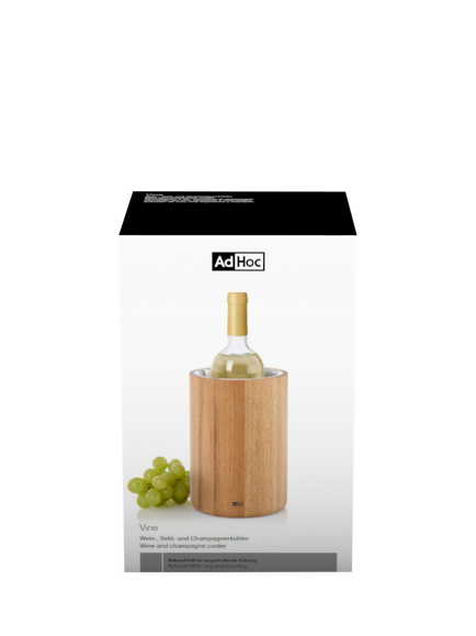 AdHoc Vine Acacia Wood Wine & Champagne Cooler - view 2, Acacia