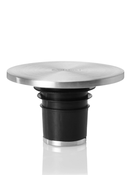 AdHoc Vine Stainless Steel & Silicone Bottle Stopper, Silver