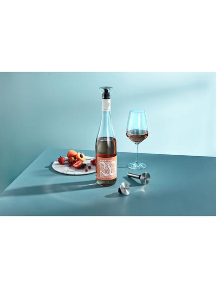 AdHoc Vine Stainless Steel & Silicone Bottle Stopper - view 2, Silver