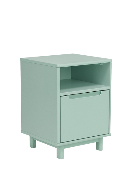 John Lewis OUTLET Format 1 Drawer Bedside Table, Like New, Green, Green