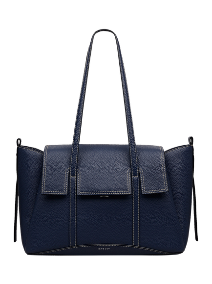 Radley The Chancery Leather Medium Shoulder Bag, Naval