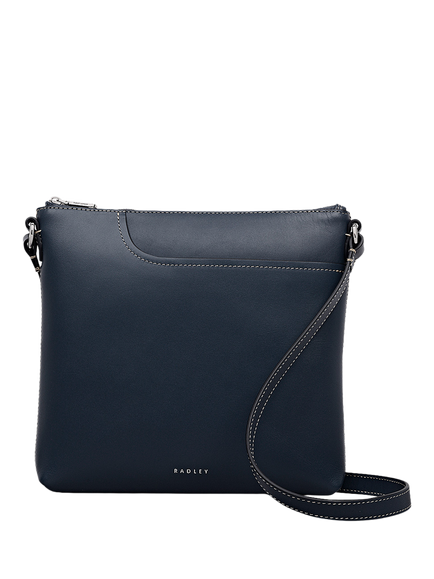 Radley Pockets Leather Small Crossbody Bag, Naval