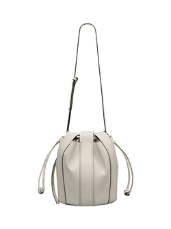 Radley The Flora Leather Bucket Bag, Salt, Salt