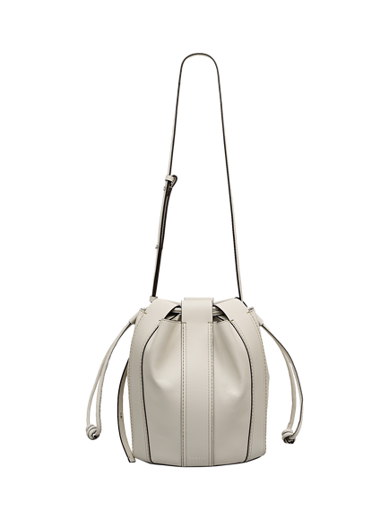 Radley The Flora Leather Bucket Bag, Salt, Salt