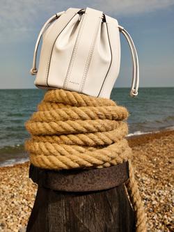 Radley The Flora Leather Bucket Bag, Salt - view 2, Salt