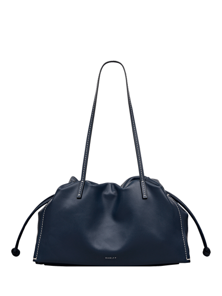 Radley The Roxburgh Leather Shoulder Bag, Naval