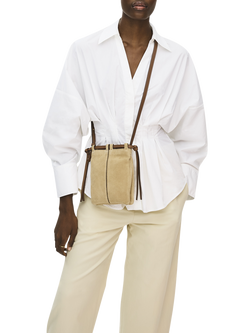 Radley The Connaught Suede Cross Body Bag, Sahara - view 2, Sahara