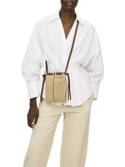 Radley The Connaught Suede Cross Body Bag, Sahara - view 2, Sahara
