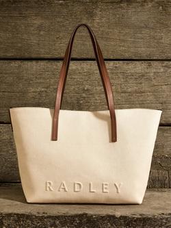 Radley Dukes Place Canvas Tote Bag, Natural - view 2, Natural