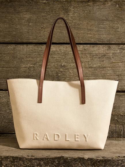 Radley Dukes Place Canvas Tote Bag, Natural - view 2, Natural