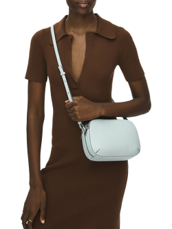 Radley Dukes Place Leather Medium Zip Top Cross Body Bag - view 2, Seafoam