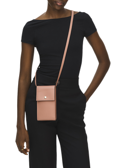 Radley Picton Place Leather Phone Crossbody Bag - view 2, Carnation