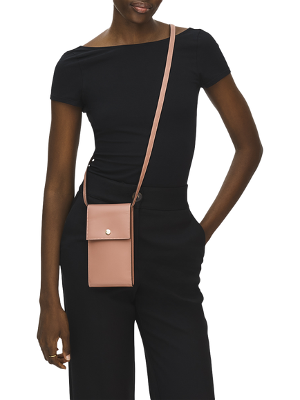 Radley Picton Place Leather Phone Crossbody Bag - view 2, Carnation