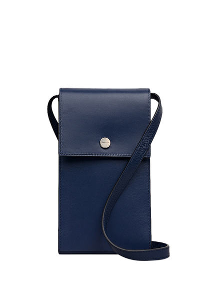 Radley Picton Place Leather Phone Crossbody Bag, Naval