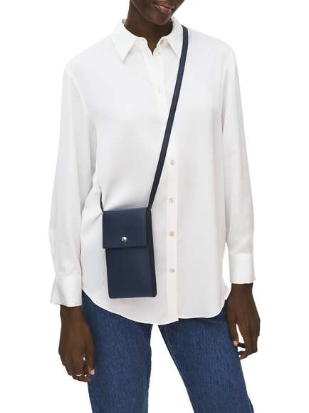 Radley Picton Place Leather Phone Crossbody Bag - view 2, Naval