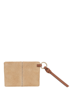 Radley The Connaught Suede Card Holder, Sahara - view 2, Sahara