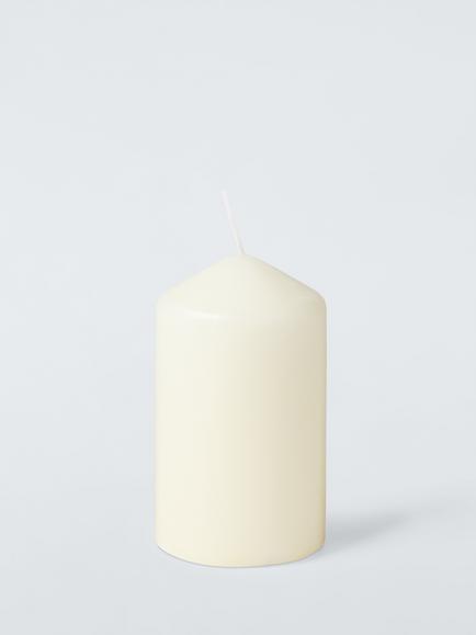 John Lewis Pillar Candle, Ivory, H10cm, Ivory