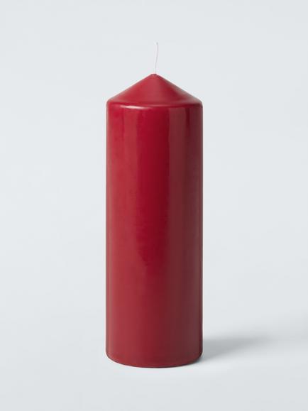John Lewis Pillar Candle, Red, H20cm, Red