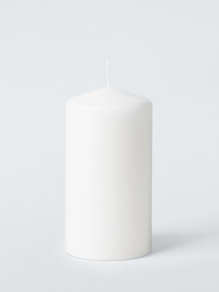 John Lewis Pillar Candle, White, H15cm, White