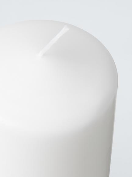 John Lewis Pillar Candle, White, H15cm - view 2, White