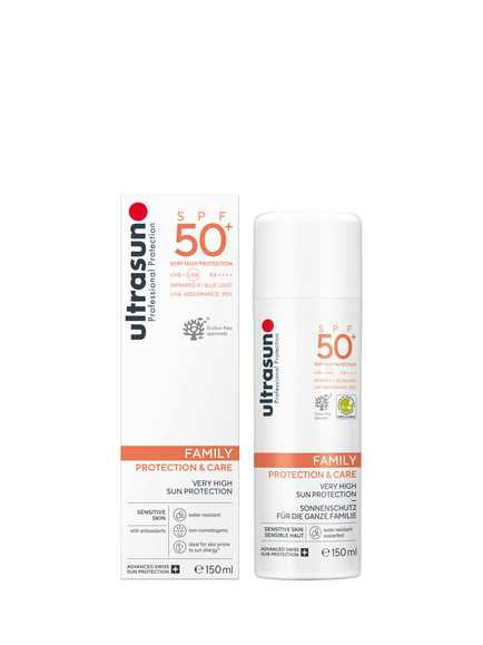 Ultrasun Family SPF 50+ Sun Cream, 150ml, Clear