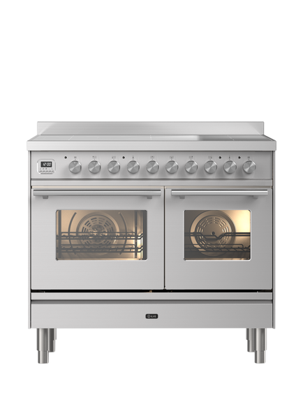 ILVE Roma PDI106WE3 100cm Electric Range Cooker with Induction Hob, Stainless Steel