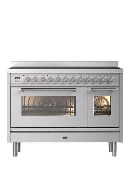 ILVE Roma PI127WE3 120cm Electric Range Cooker with Induction Hob, Stainless Steel
