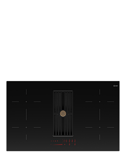 ILVE HVI90TCRF 83cm Vent Induction Hob with Integrated Extraction, Black Glass, Black Glass