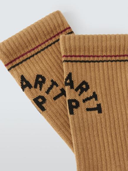 Carhartt WIP Cotton Rich Arch Script Socks, Brown Tan - view 2, Brown Tan