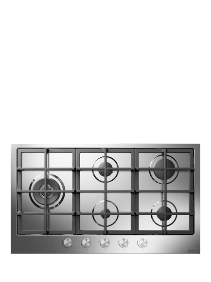 ILVE Roma HCS90SCK/SS 90cm Gas Hob, Stainless Steel, Stainless Steel