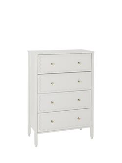 John Lewis OUTLET Wave 4 Drawer Chest, Like New, Greige, Greige