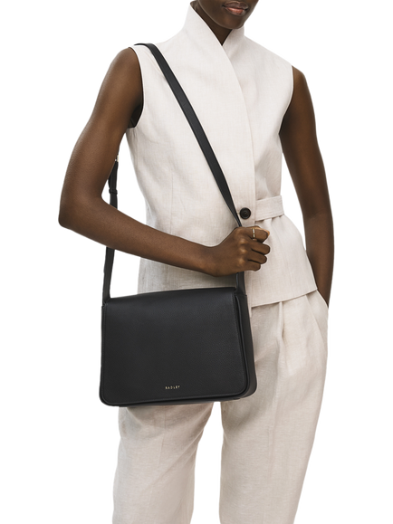 Radley Westwell Lane Leather Crossbody Bag, Black - view 2, Black