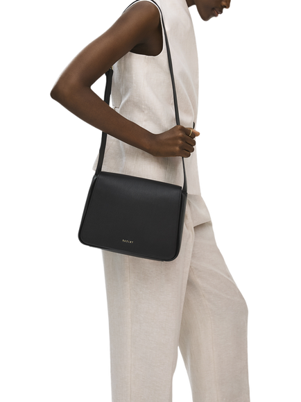 Radley Westwell Lane Leather Crossbody Bag, Black - view 2, Black