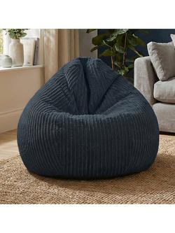 rucomfy Jumbo Cord Slouch Bag Bean Bag - view 2, Navy
