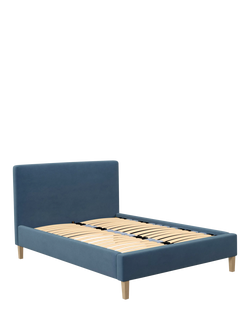 John Lewis OUTLET Emily Upholstered Bed Frame, Limited Edition, King Size, Like New, Indigo, Indigo