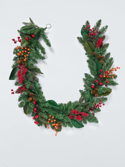 John Lewis Orange Berry Garland, L180cm, Red