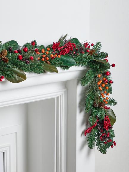 John Lewis Orange Berry Garland, L180cm - view 2, Red
