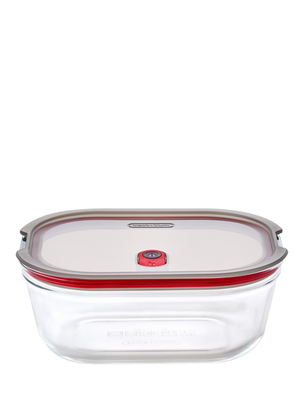 black+blum Stack & Nest Leak-Proof Glass Food Container, 1.2L, Clear, Clear