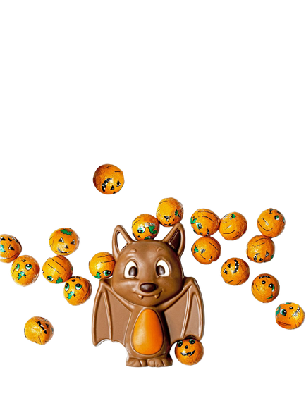 Sweet Me Keep Me Milk Chocolate Bat & Pumpkin Foil Balls - view 2, Multi