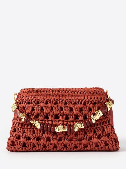 Mint Velvet Sara Paper Crossbody Bag, Red, Red