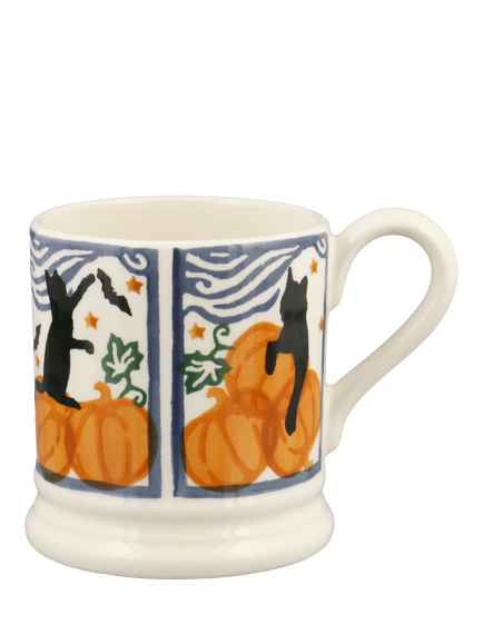Emma Bridgewater Cats & Pumpkins Half Pint Mug, 300ml, Multi, Multi