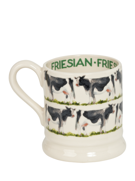 Emma Bridgewater Friesian Cow Half Pint Earthenware Mug, 300ml - view 2, Multi