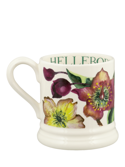 Emma Bridgewater Hellebore Earthenware Half Pint Mug, 300ml - view 2, Multi