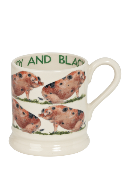 Emma Bridgewater Oxford Pig Half Pint Earthenware Mug, 300ml, Multi