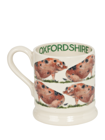 Emma Bridgewater Oxford Pig Half Pint Earthenware Mug, 300ml - view 2, Multi