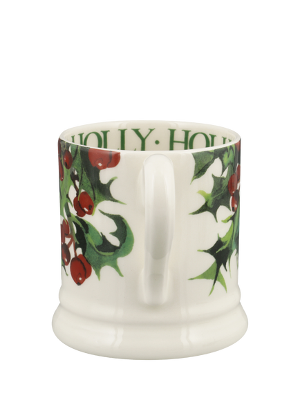 Emma Bridgewater Holly Earthenware Half Pint Mug, 300ml - view 2, Multi