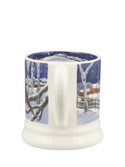Emma Bridgewater Midnight Robin Earthenware Half Pint Mug, 300ml - view 2, Multi