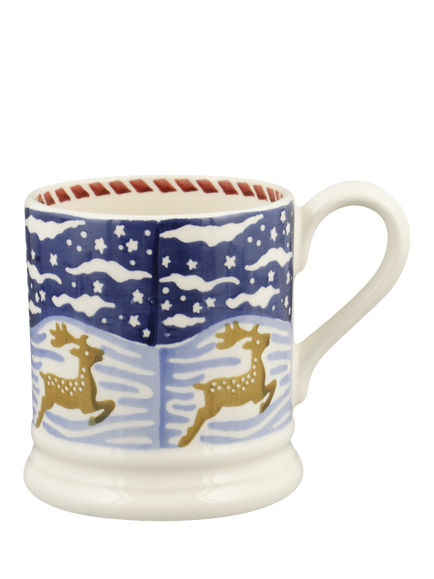 Emma Bridgewater Christmas Icons Deer Half Pint Mug, 300ml, Multi, Multi