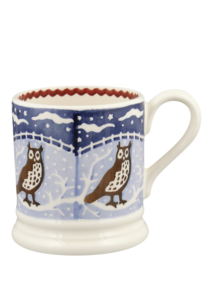 Emma Bridgewater Christmas Icons Owl Half Pint Mug, 300ml, Multi, Multi